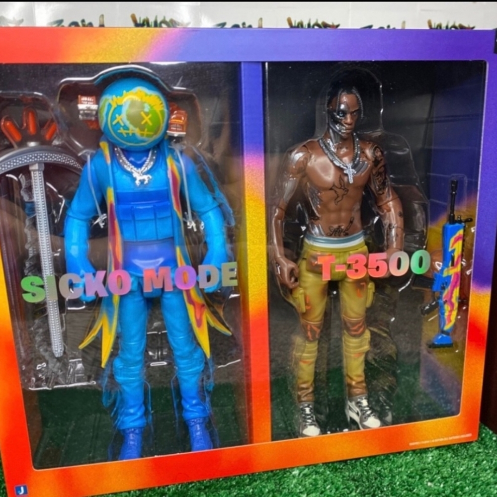 Jazwares Travis Scott Cactus Jack Fortnite 12 Inch Duo Action Figure Set